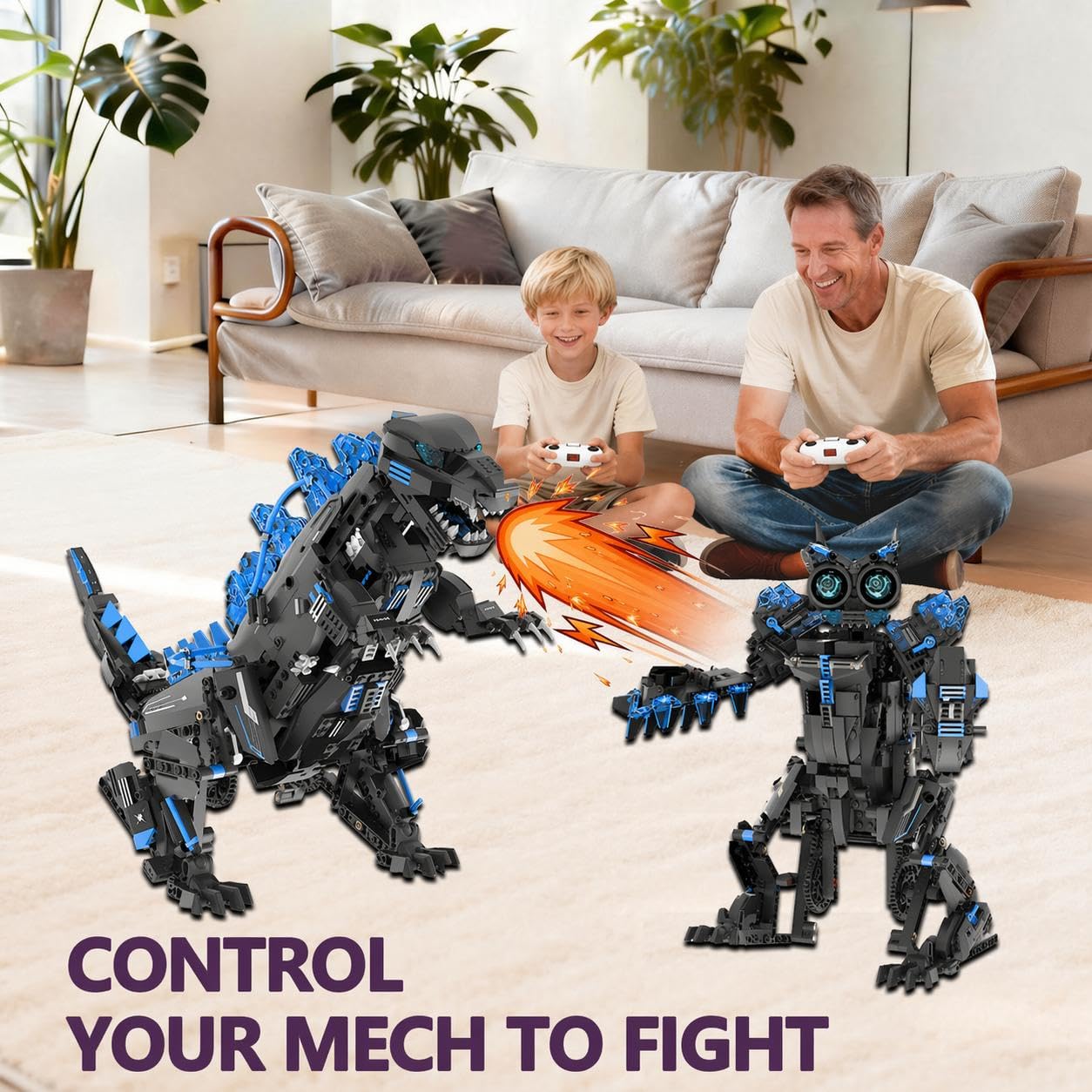 Coding Robot Toy - Kit di costruzione robot dinosauro trasformabile