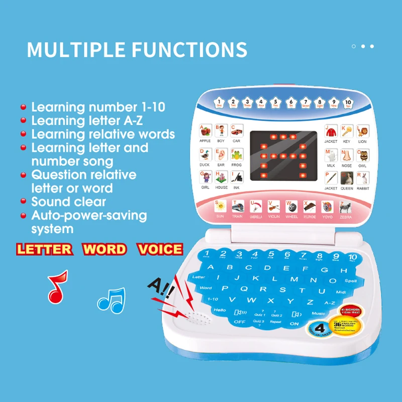 Kids Educational Computer - Giocattolo Laptop Simulato per Bambini, Macchina
